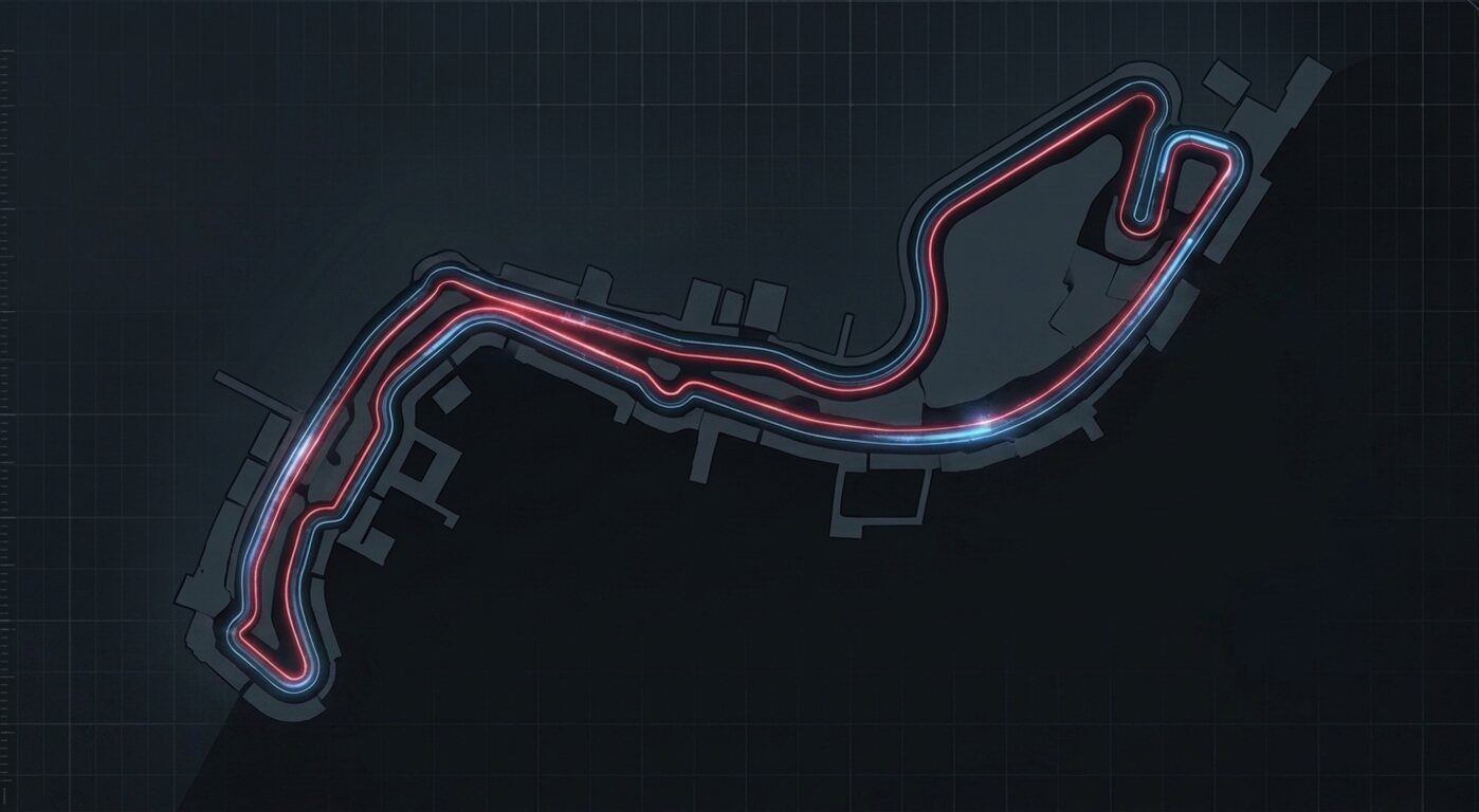 The Monaco Formula 1 circuit map