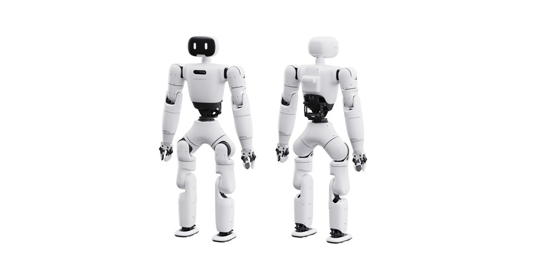 Humanoid robot, front and back