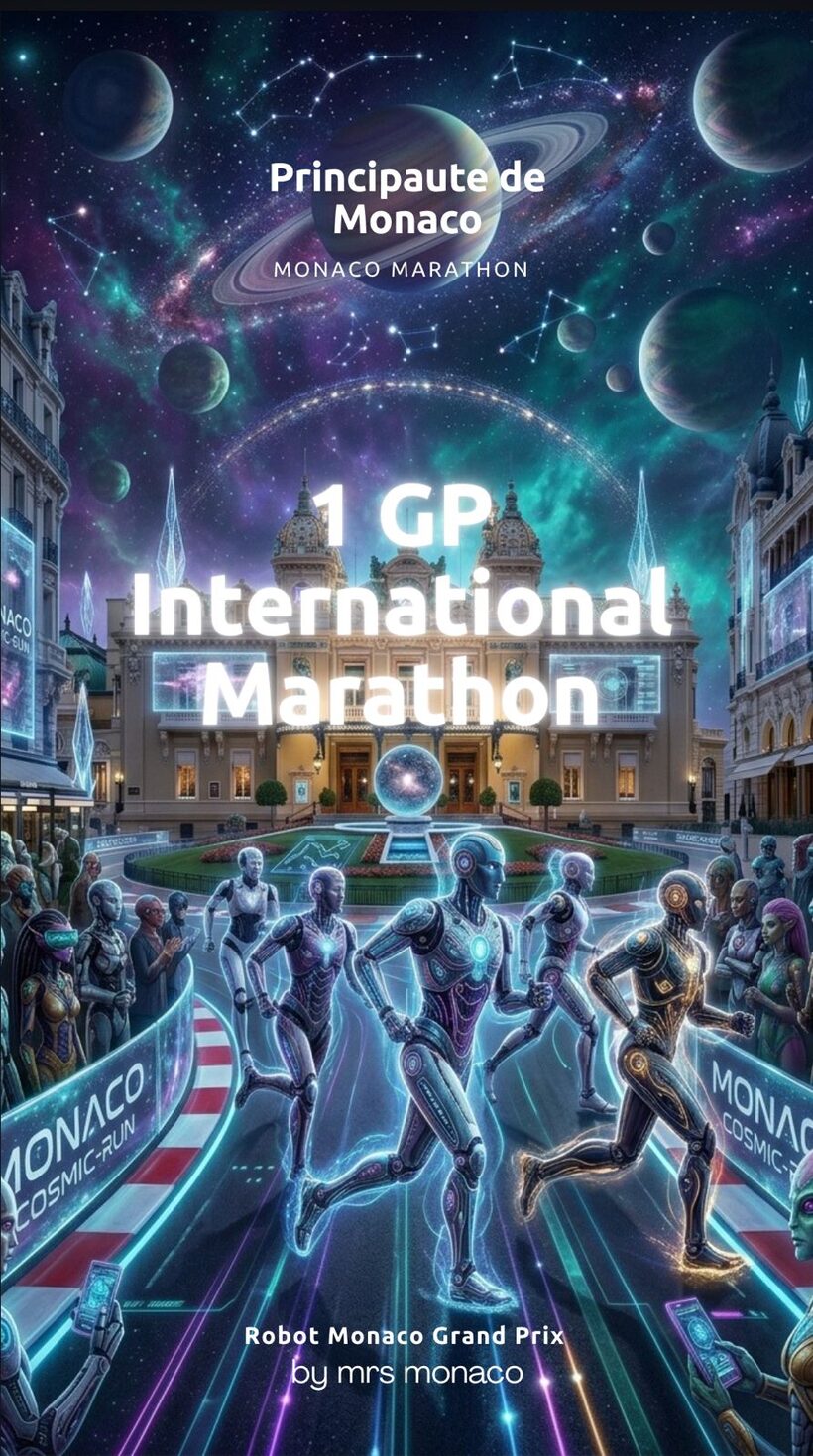 Robot Monaco Grand Prix — Cosmic-Run marathon poster